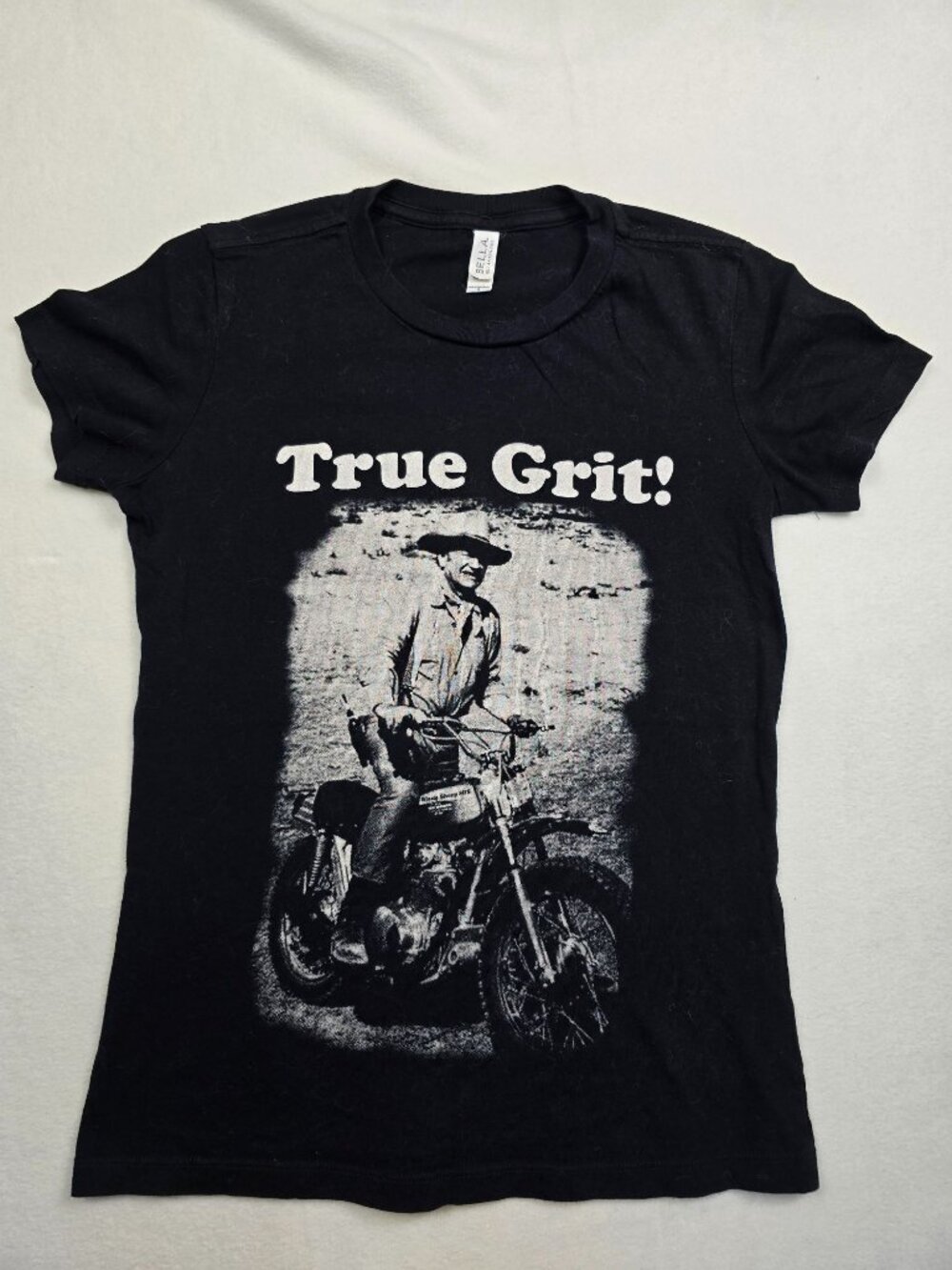 True Grit John Wayne Black Graphic Tee Shirt S Bella+Canvas 100% Cotton